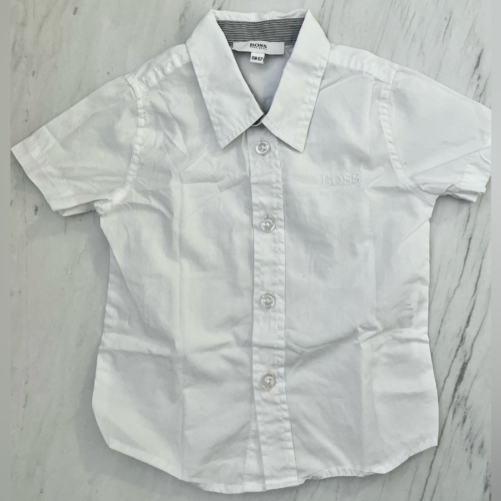 Hugo Boss White Tailored Button Down Shirt
